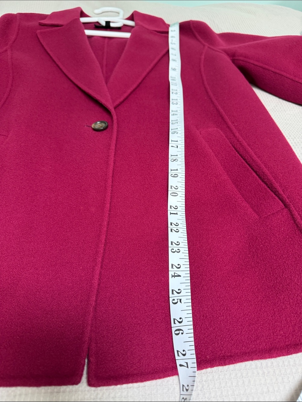 Talbots 12P Raspberry Berry 1 button wool blazer jacket - Picture 5 of 6